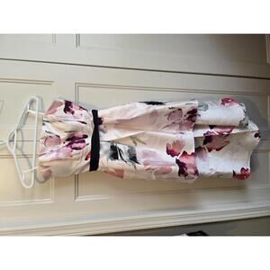 Le Château Strapless Floral High-Low Dress - Made in Canada